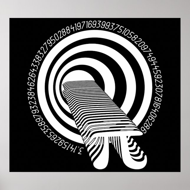 Affiches Infinité du Geek mathématique du jour Pi (Devant)