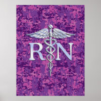Infirmière inscrite RN Silver Caduceus sur Camo Ro