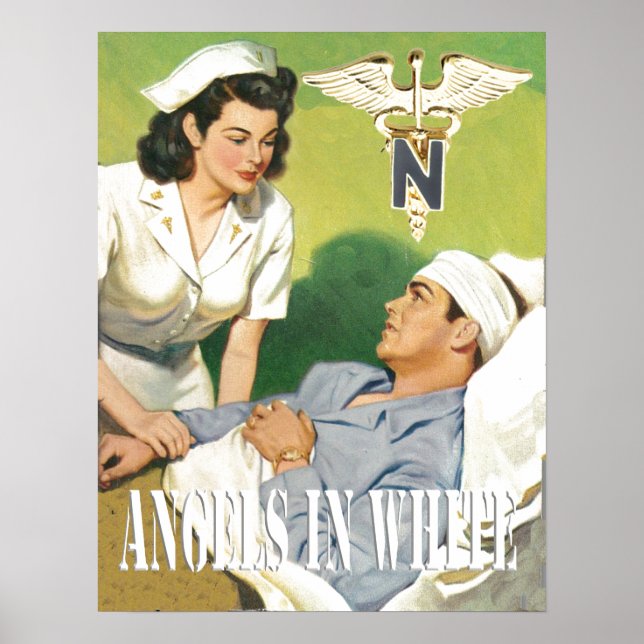 Affiches Infirmières militaires - Anges en blanc (Devant)