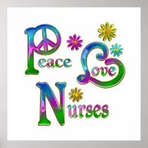 Affiches Infirmières Peace Love