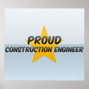 Affiches Ingénieur de construction fier