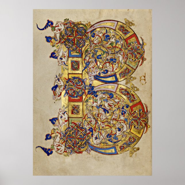 Affiches Initiale B éclairée de Montecassino (Devant)