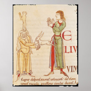 Affiches Initiale "H" sous forme de deux prestidigitateurs