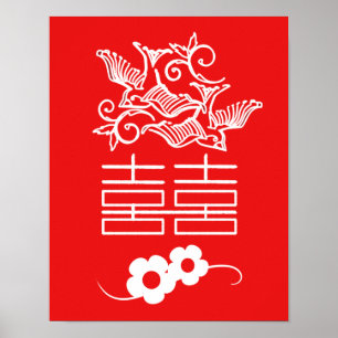 Affiches Inséparables - Double Bonheur - Feng Shui Wall Art
