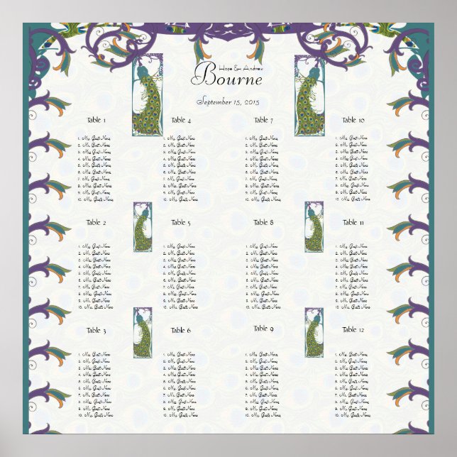 Affiches Inséparables Vintages de Peacock (Devant)