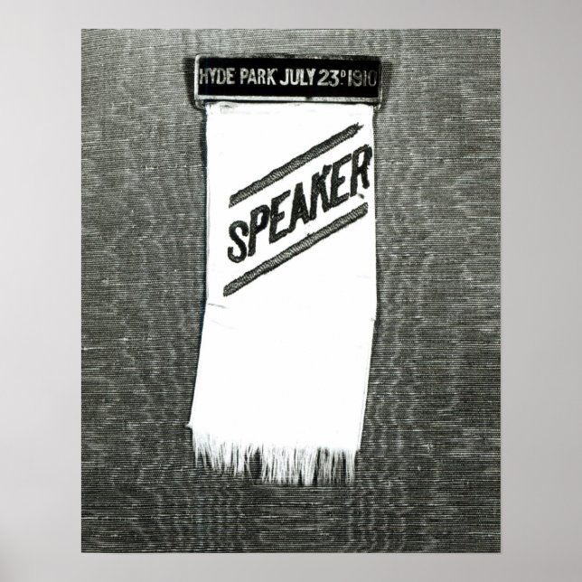 Affiches Insigne du Président pour la réunion de Suffragett (Devant)