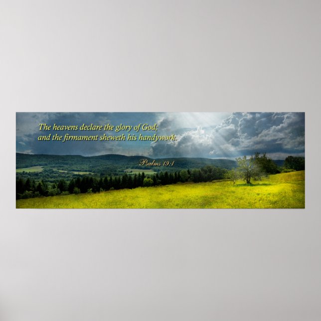 Affiches Inspirant - Espoir éternel - Psaumes 19-1 (Devant)