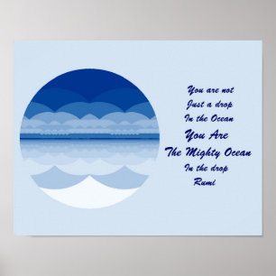 Affiches Inspiration d'Art. Ocean Mandala d'affiche de