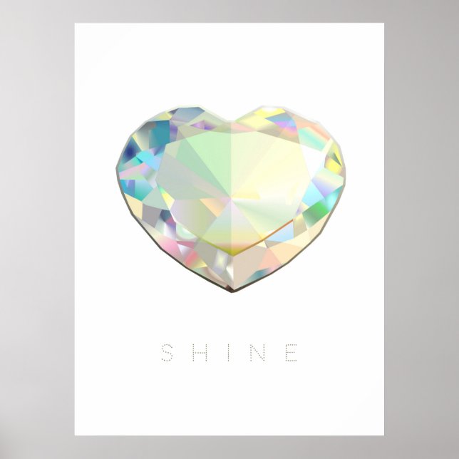 Affiches Inspiration du coeur de diamant (Devant)