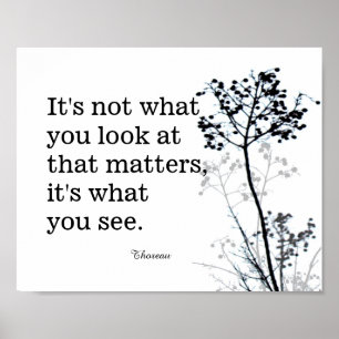 Affiches inspiration Thoreau citation noir et blanc