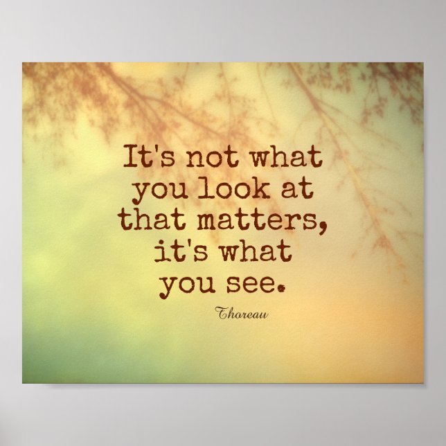 Affiches inspiration Thoreau cite l'art de la nature (Devant)