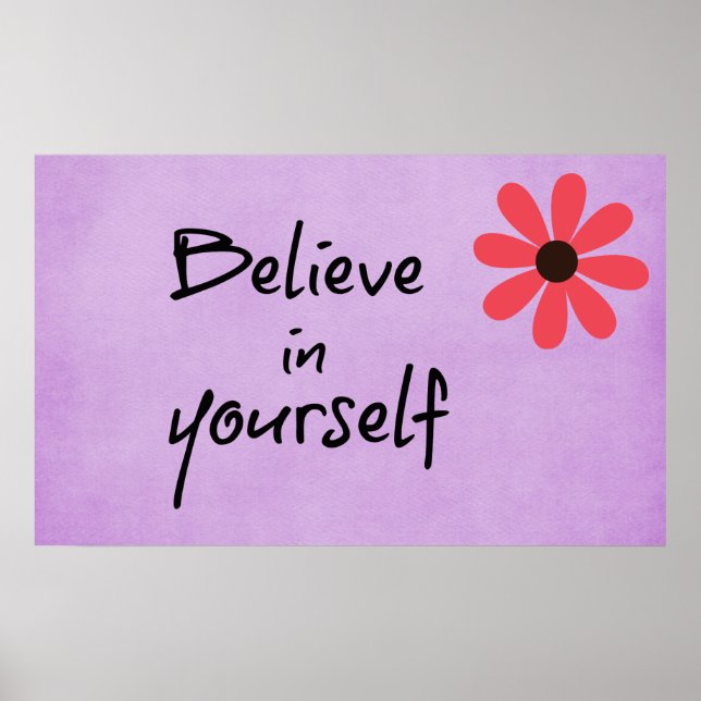 Affiches Inspirational Croire en soi Citation (Devant)