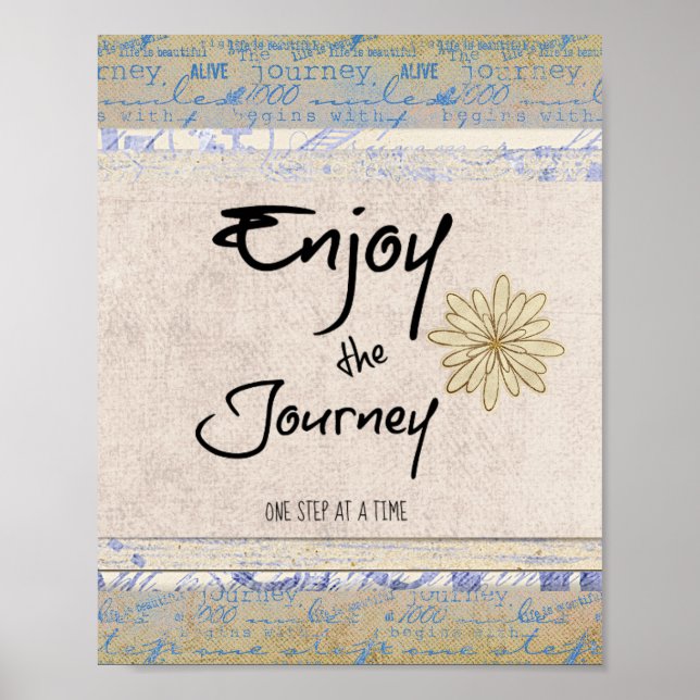 Affiches Inspirational Enjoy the Journey Quote (Devant)