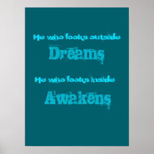Affiches Inspirational Typography Awakening Quote