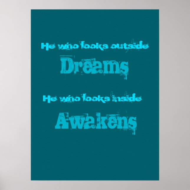 Affiches Inspirational Typography Awakening Quote (Devant)
