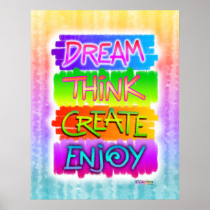 Affiches Inspirationnelles - Dream Think Créer Pro