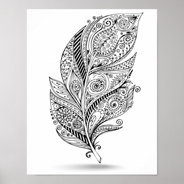 Affiches Inspired Tribal Feather 2 (Devant)