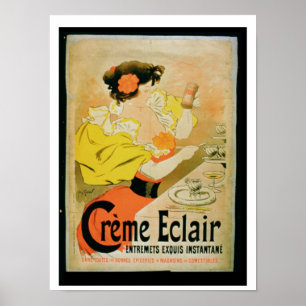 Affiches Instant Dessert d'Eclair de crème de publicité par