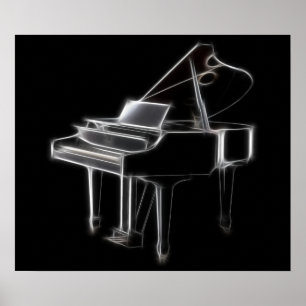 Affiches Instrument classique de musique de grand piano