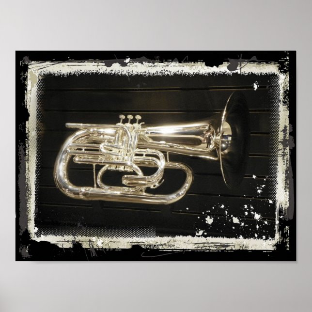 Affiches Instrument de musique en argent (Devant)