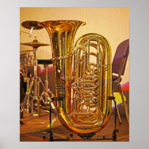 Affiches instrument de musique en laiton Tuba