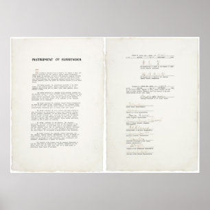 Affiches Instrument de reddition pour la deuxième guerre