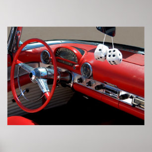 Affiches Intérieur classique de voiture