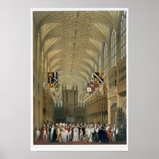 Affiches Intérieur de la chapelle St George, 1838 (litho co (Devant)