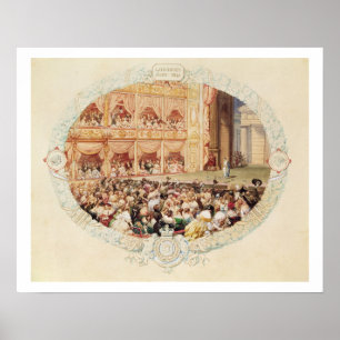 Affiches Intérieur du Théâtre de Sa Majesté, près de la mer