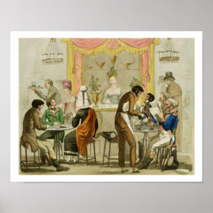 Affiches Intérieur d'un café, pub. pour William Pearm