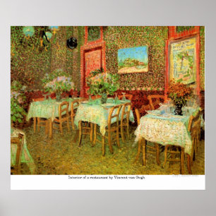 Affiches Intérieur d'un restaurant par Vincent van Gogh