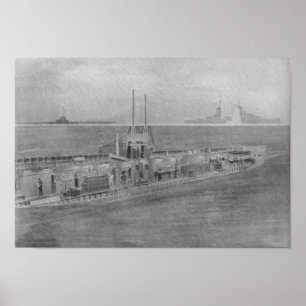 Affiches Intérieur d'un U-Bateau allemand moderne