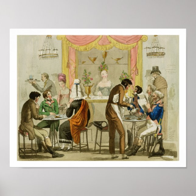 Affiches Intérieur d'une maison de café, pub pour William P (Devant)