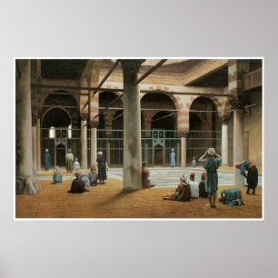 Affiches Intérieur d'une mosquée, Jean-Léon 1870 Gerome