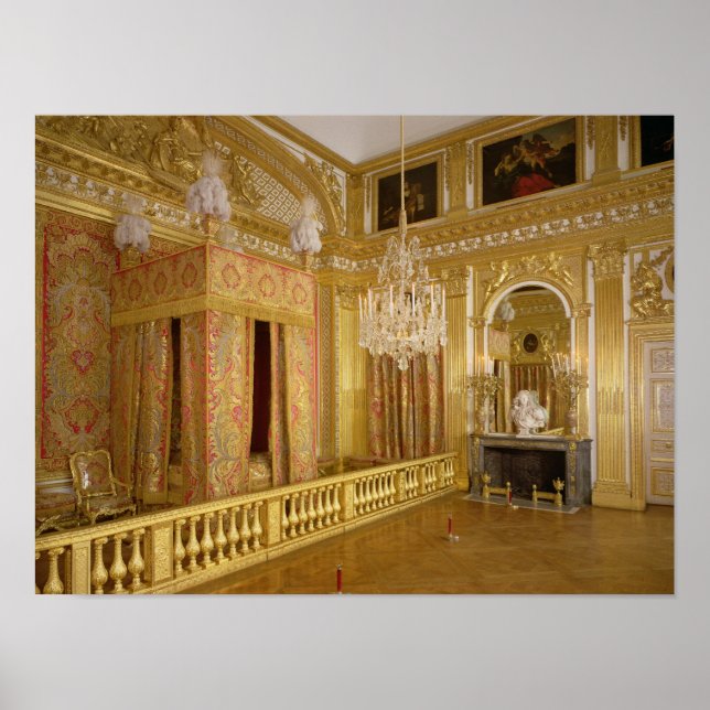 Affiches Interior of Louis XIV's bedroom, 1701-23 (Devant)