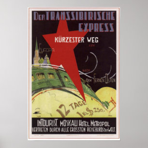 Affiches Intourist. L'URSS exprès transsibérienne 1930