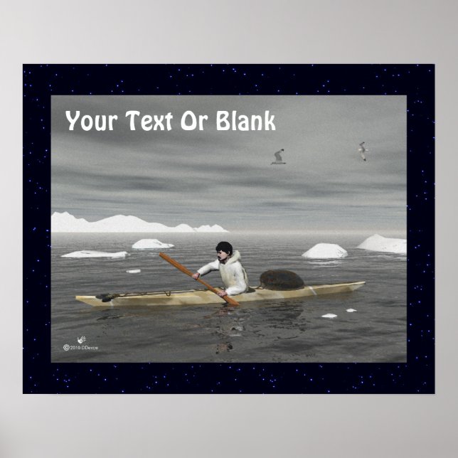 Affiches Inuit Kayak (Devant)