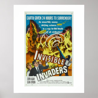 Affiches Invaders invisibles