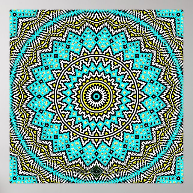 Affiches Inverser Mandala Mosaïque 2 (Devant)
