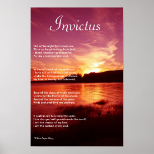 Affiches Invictus ~ Poème inspirant