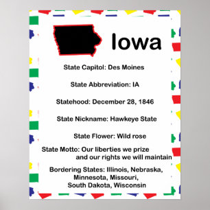 Affiches Iowa Information Education États-Unis