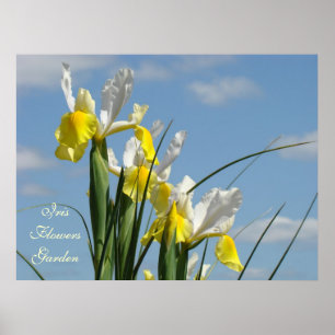 Affiches Iris Fleurs Jardin imprimés Blue Sky Floral