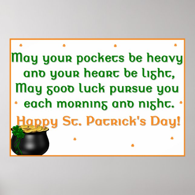 Affiches Irish Proverbe 6 Print (Devant)