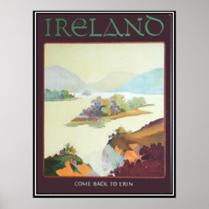 Affiches Irlande, Reviens en Erin Imprimer
