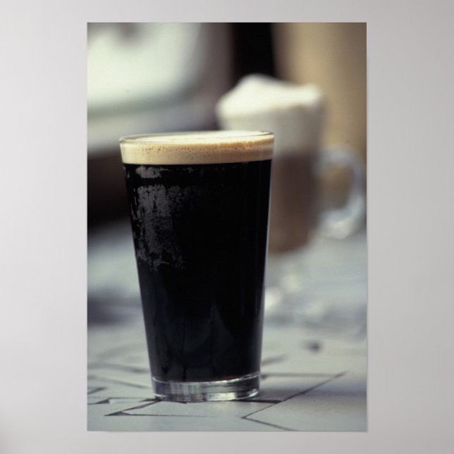 Affiches Irlande. Verre de stout. (Devant)