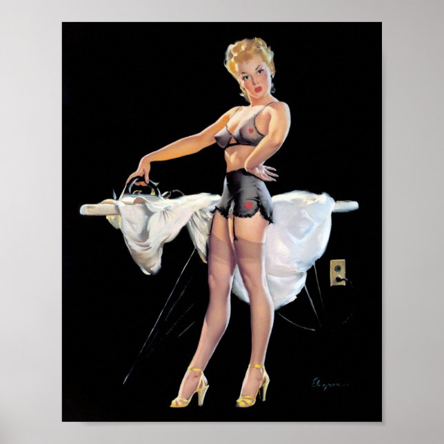 Affiches Ironing Pin Up (Devant)