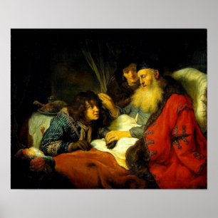 Affiches Isaac Blesses Jacob à la place d'Esaü (Gn 27 : 1-3