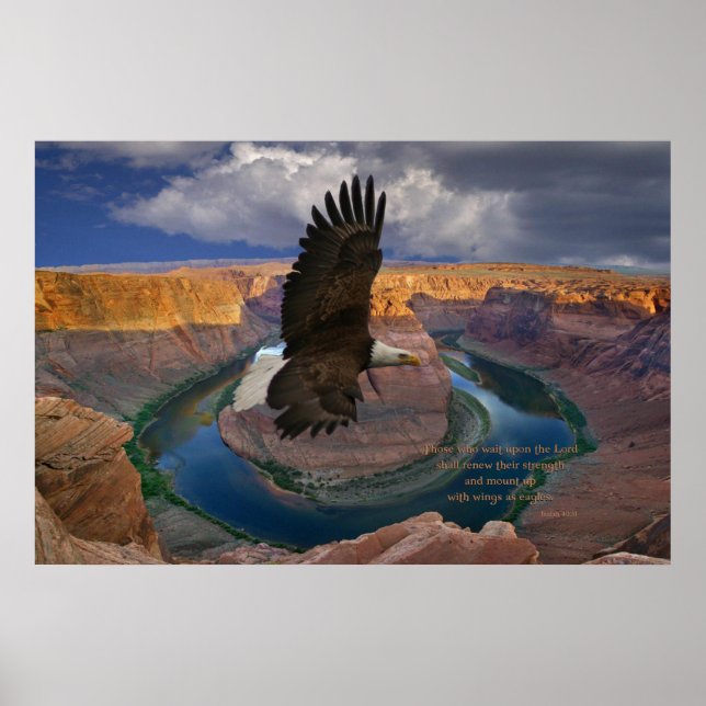 Affiches Isaïe 40:31 Écriture (Devant)