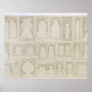 Affiches Islamic and Moorish arch designs for balconies, wi