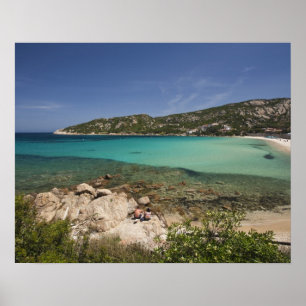 Affiches Italie, Sardaigne, Baja Sardaigne. Plage de la sta